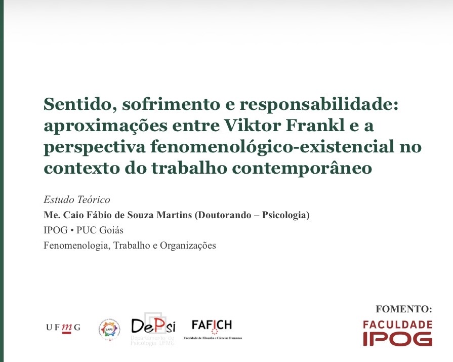 Capa do estudo Sentido, sofrimento e responsabilidade, apresentado por Caio Fábio de Souza Martins.